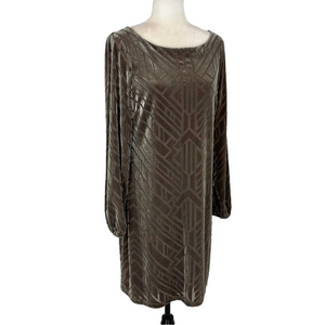 Vince Camuto olive velvet dress